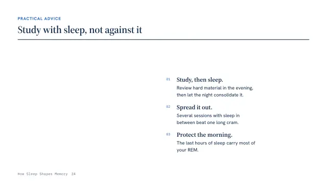 Atlas theme: List — study with sleep