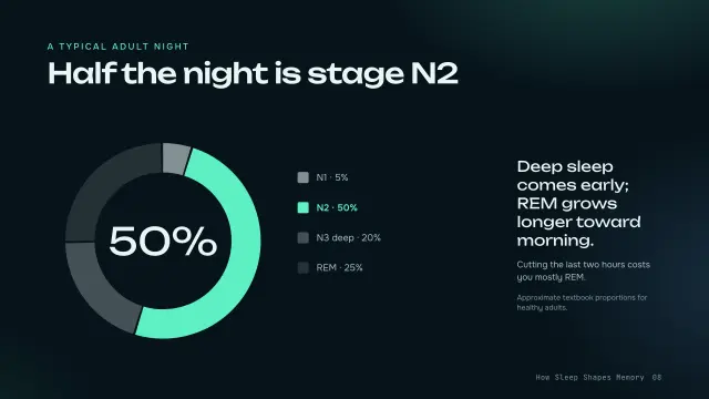 Aurora theme: Chart — half the night is stage N2