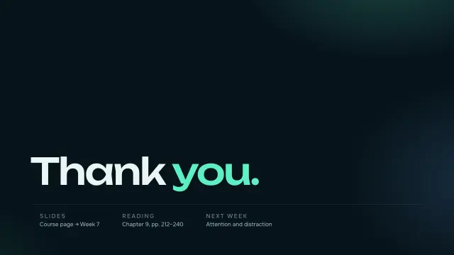 Aurora theme: Closing — thank you