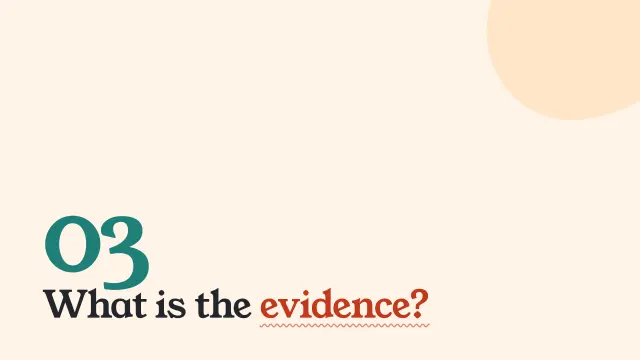 Bloom theme: Section — what is the evidence?