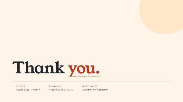 Bloom theme: Closing — thank you