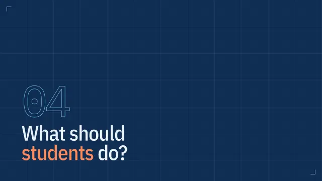 Blueprint theme: Section — what should students do?
