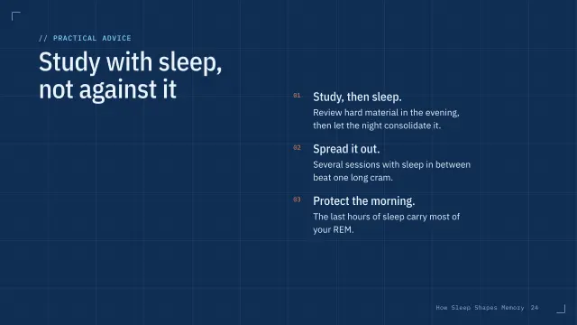 Blueprint theme: List — study with sleep