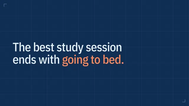 Blueprint theme: Statement — end with going to bed