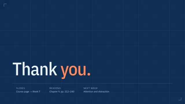 Blueprint theme: Closing — thank you
