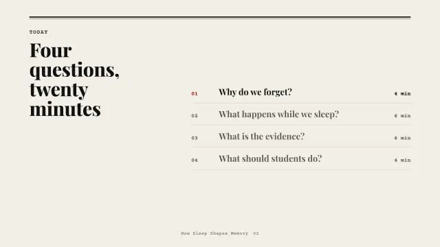 Broadsheet theme: Agenda — four questions