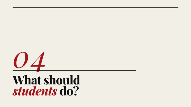 Broadsheet theme: Section — what should students do?