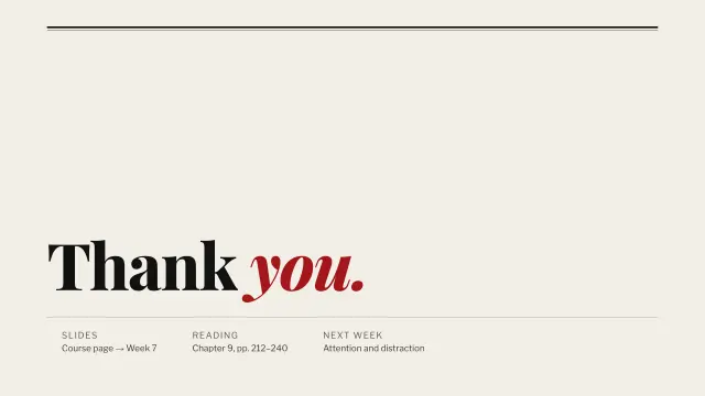 Broadsheet theme: Closing — thank you