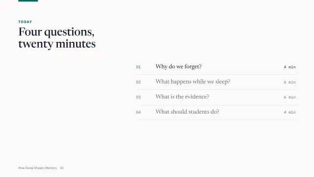 Campus theme: Agenda — four questions