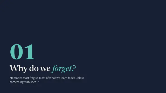 Campus theme: Section — why do we forget?