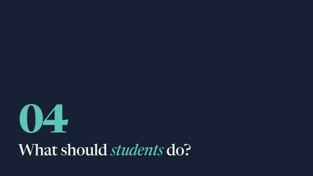 Campus theme: Section — what should students do?