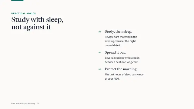 Campus theme: List — study with sleep