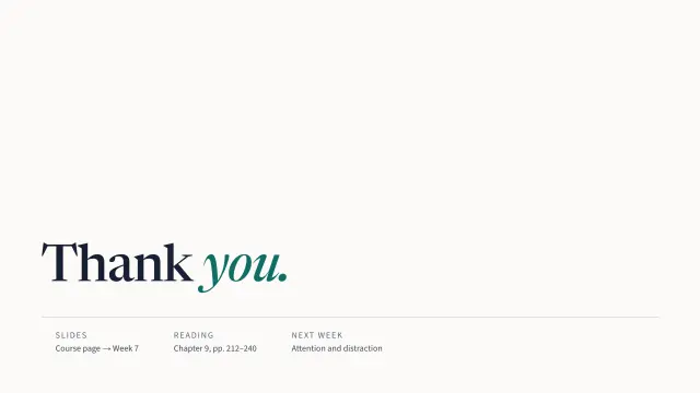 Campus theme: Closing — thank you