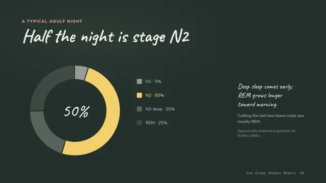 Chalk theme: Chart — half the night is stage N2