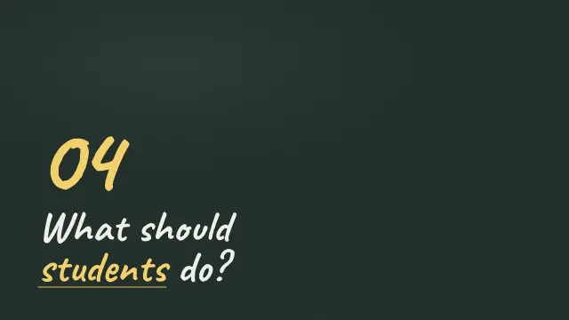 Chalk theme: Section — what should students do?