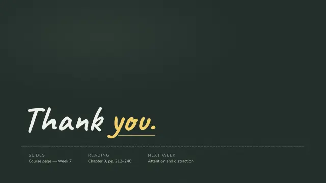 Chalk theme: Closing — thank you