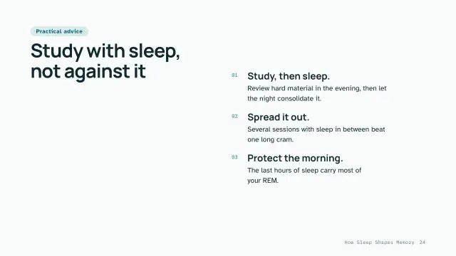 Clinic theme: List — study with sleep