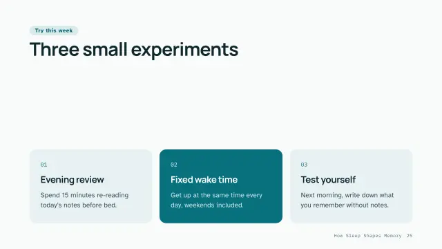 Clinic theme: Cards — three small experiments