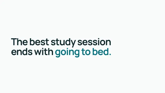 Clinic theme: Statement — end with going to bed