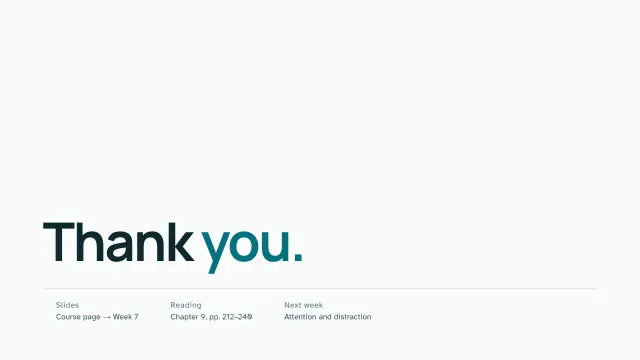 Clinic theme: Closing — thank you