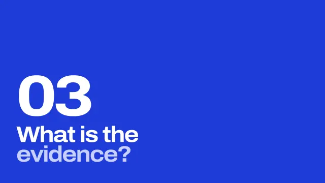 Grid theme: Section — what is the evidence?