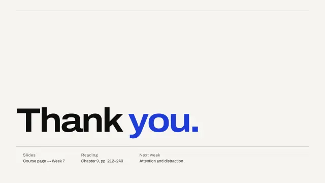 Grid theme: Closing — thank you