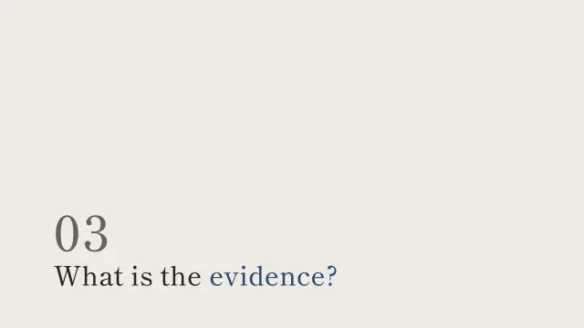 Ma theme: Section — what is the evidence?