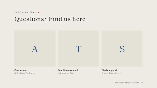Ma theme: People — teaching team