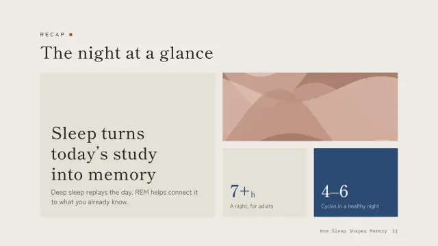 Ma theme: Bento — the night at a glance