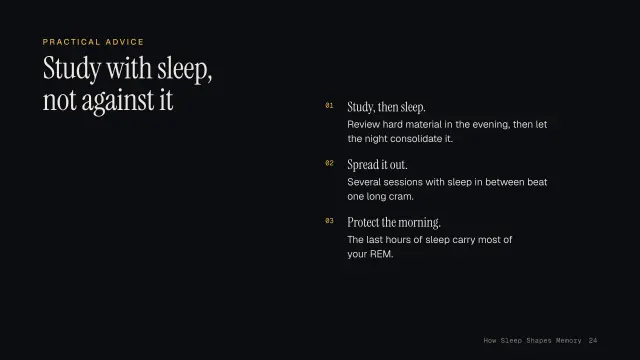 Nocturne theme: List — study with sleep