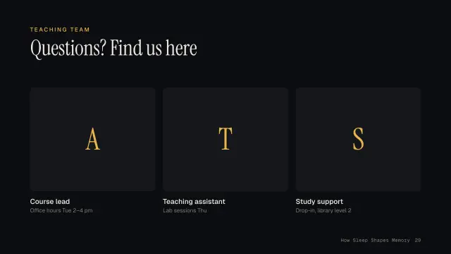 Nocturne theme: People — teaching team