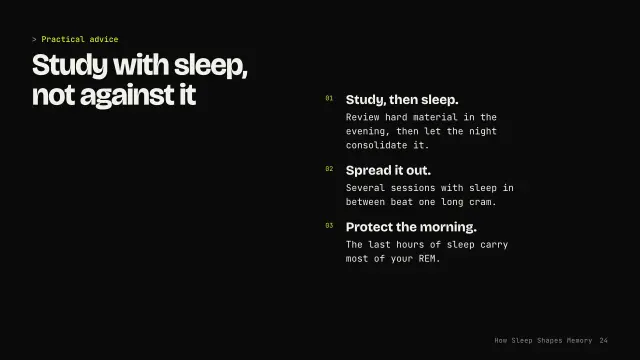 Volt theme: List — study with sleep